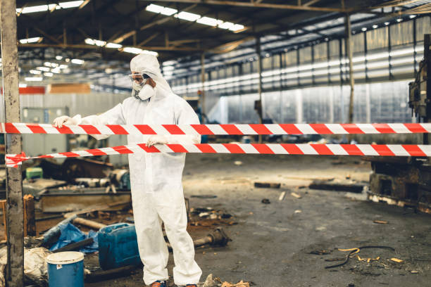 Professional Sewage Cleanup technician working in Yarmouth, ME
